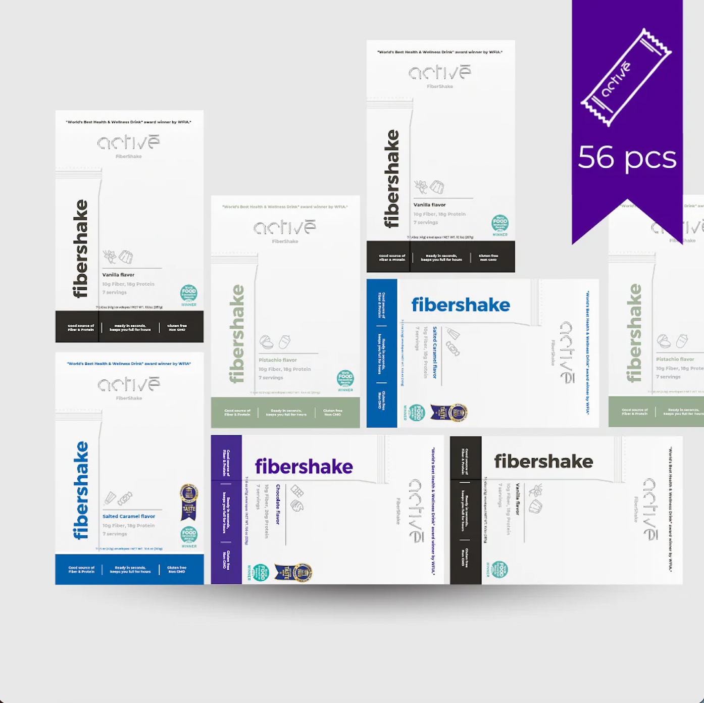 activé FiberShake Family or Bulk Bundle 6 Boxes + 2 Boxes = FREE (56 Servings)